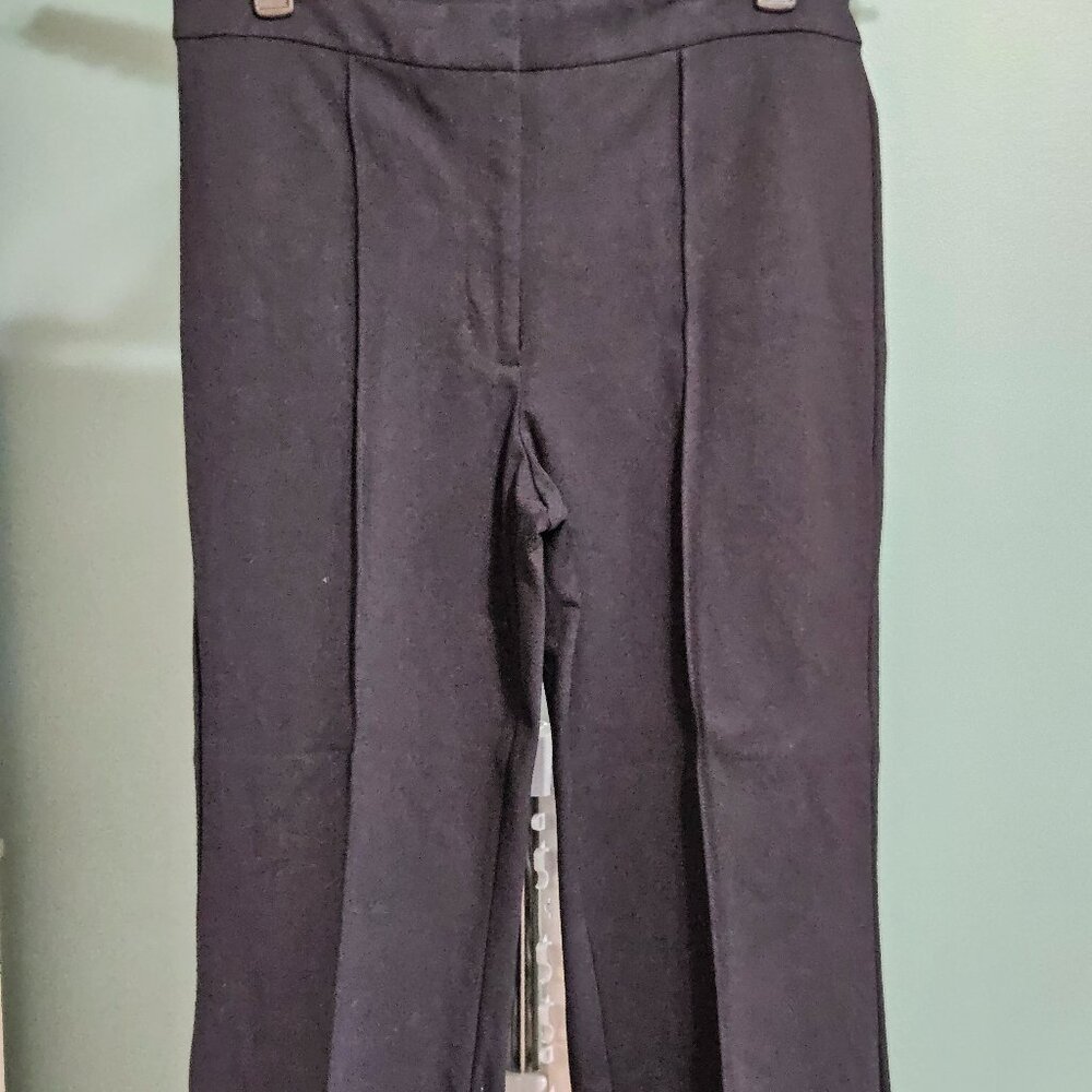 Worthington Pintuck Black Flare Pant